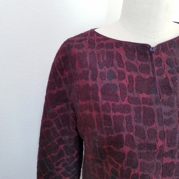 🌸 Max Mara | Red Printed Texture Jacket - Picture 3 of 11